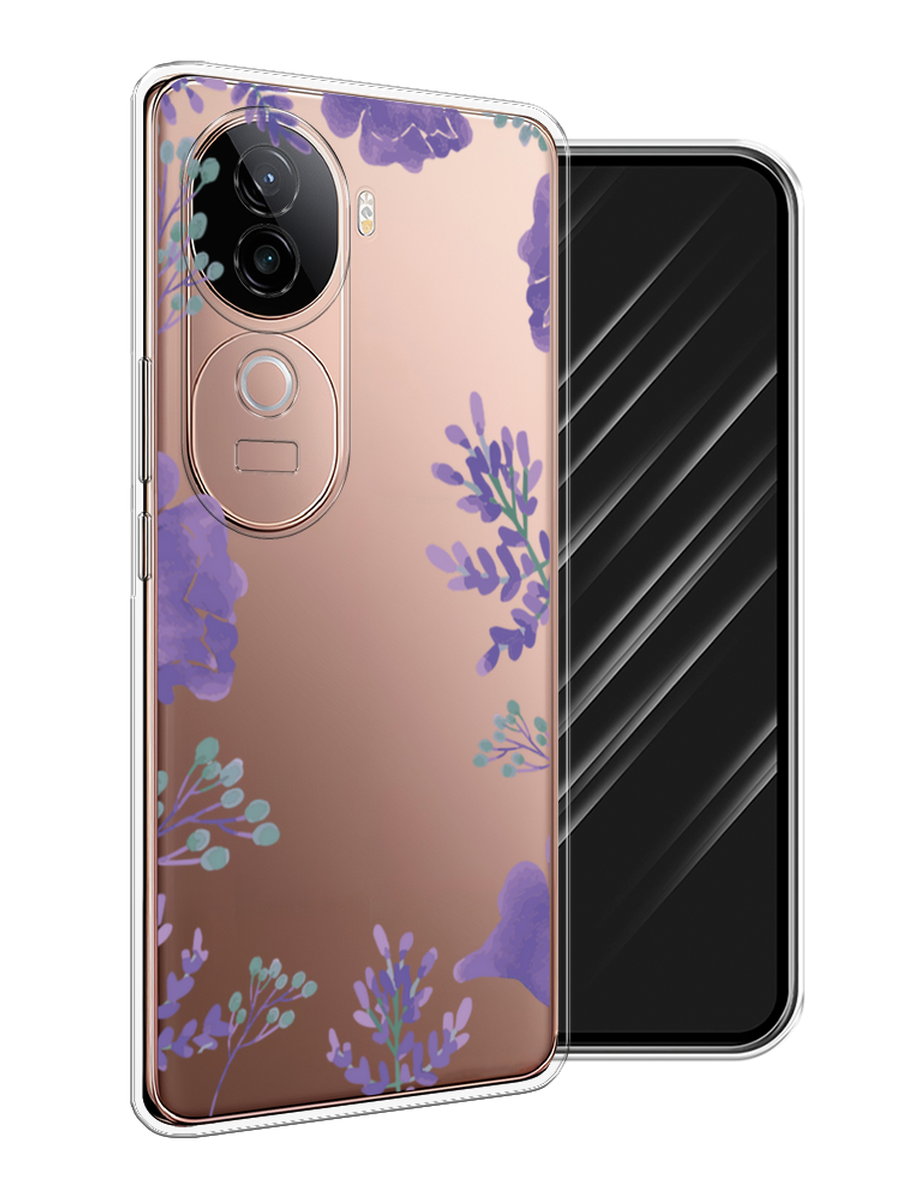 

Чехол Awog на Vivo V40e "Сиреневая цветочная рамка", Прозрачный;фиолетовый, 2611950-1