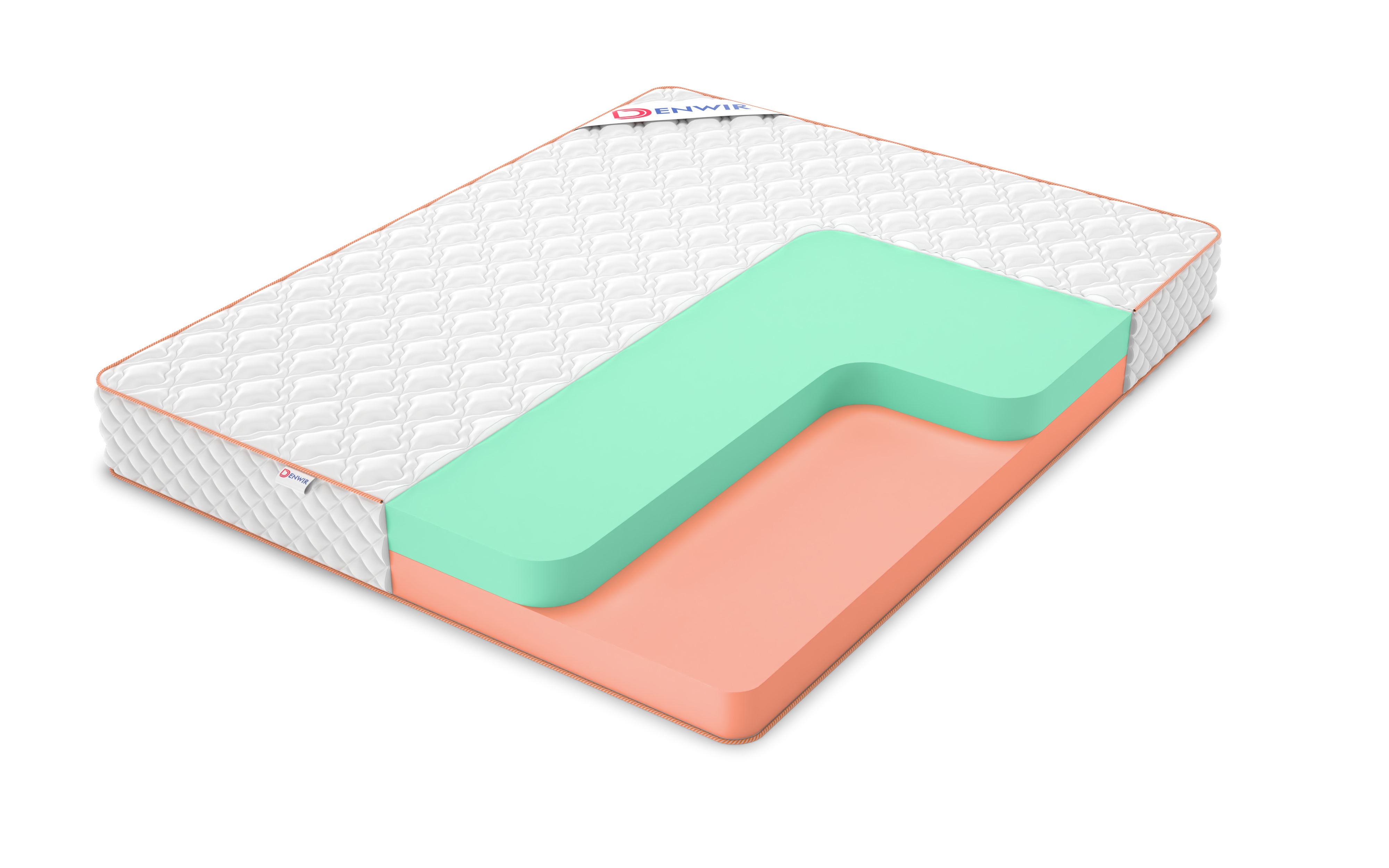 

Матрас беспружинный Denwir TOP ECO MIX 20 175х195, 21 см, Белый, TOP ECO MIX 20