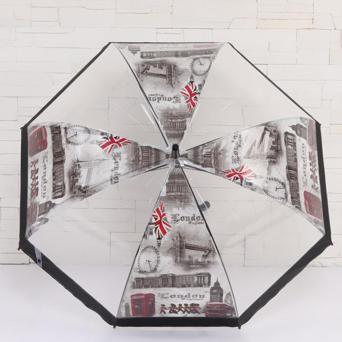 Зонт полуавтоматический, Города, 8 спиц, R 40 см