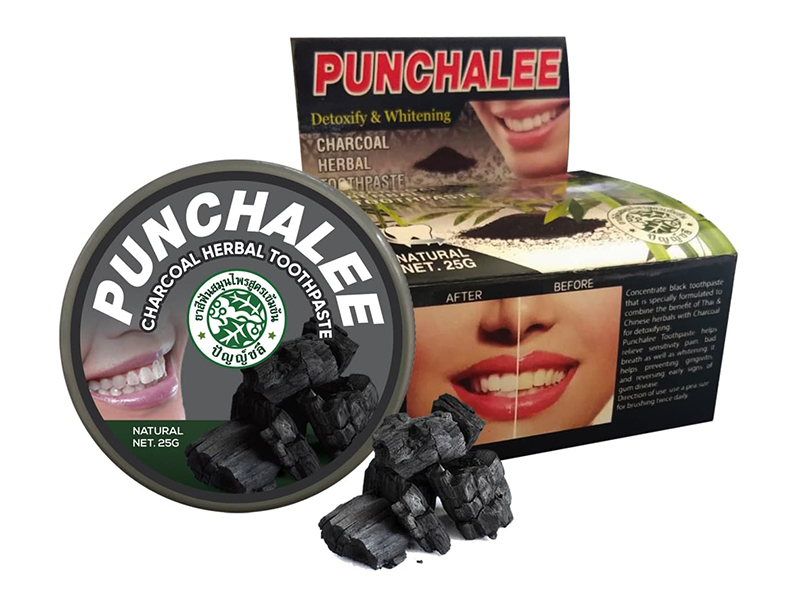 фото Зубная паста punchalee charcoal herbal toothpaste 25g 7681