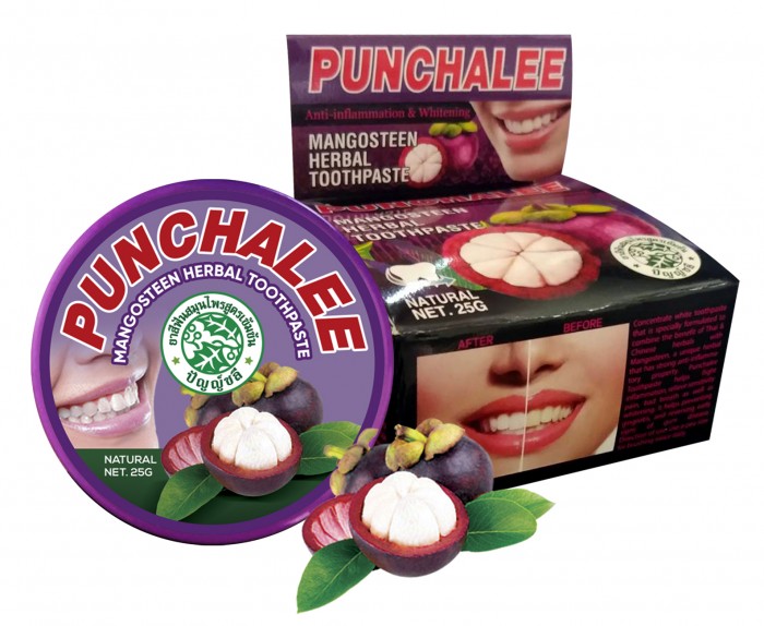 Зубная паста Punchalee Mangosteen Herbal Toothpaste 25g 7667 зубная паста trimayс фукоиданом и древесным углемharu charmint toothpaste