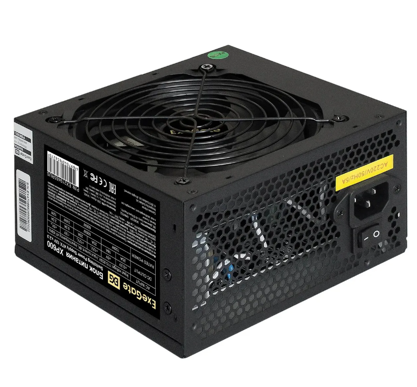 

Блок питания ExeGate XP600 EX219465RUS-PC Black, Черный, XP600