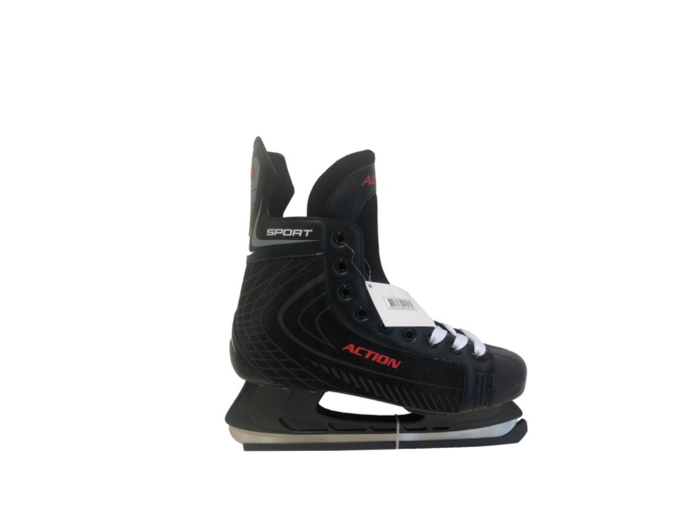 фото Коньки хоккейные sport action black, 40 nobrand