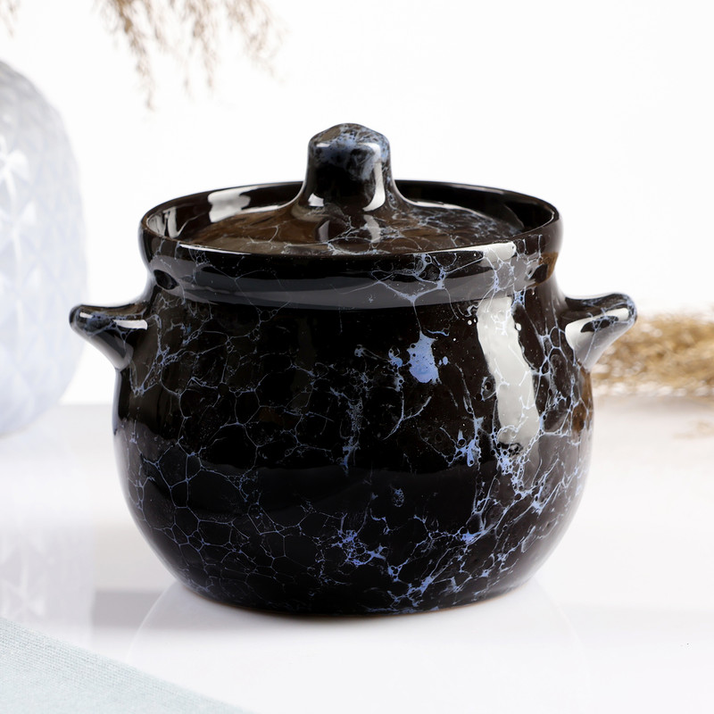 

Горшок Борисовская Керамика Вуаль 10571801, Черный, Вуаль