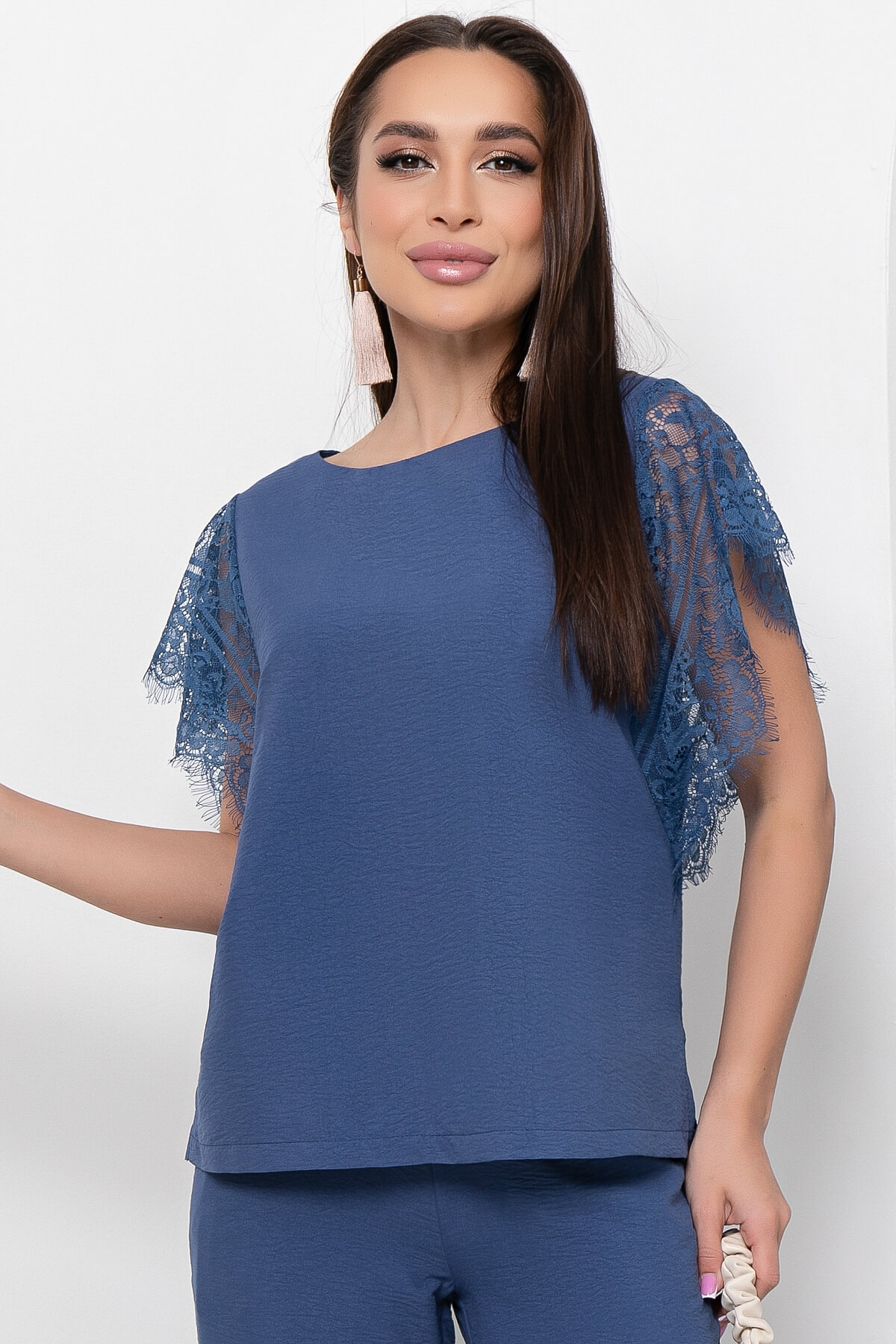 

Блуза женская LT Collection Мадина голубая 48 RU, Голубой, Мадина