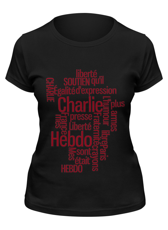

Футболка женская Printio Charlie hebdo черная 2XL, Черный, Charlie hebdo
