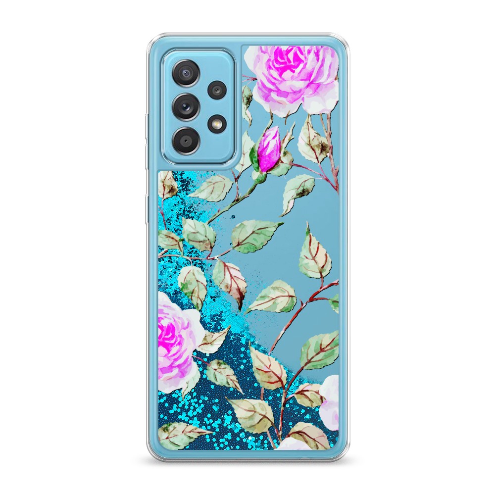 

Жидкий чехол с блестками "Цветочная фантазия 7" на Samsung Galaxy A52, 2102493-1