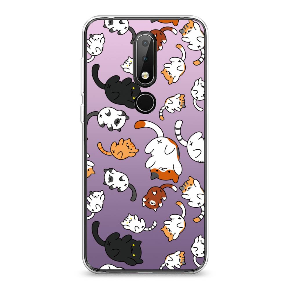 

Чехол Awog на Nokia 6.1 Plus / Нокиа 6.1 Plus "Котопад", Фиолетовый;белый, 121850-7