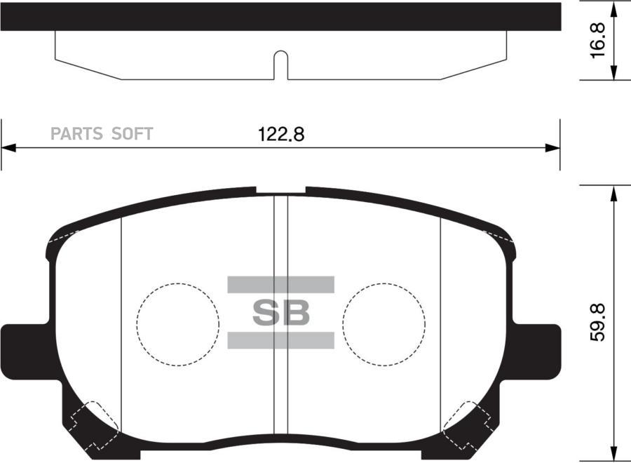 

Тормозные колодки Sangsin brake передние SP1373, SP1373