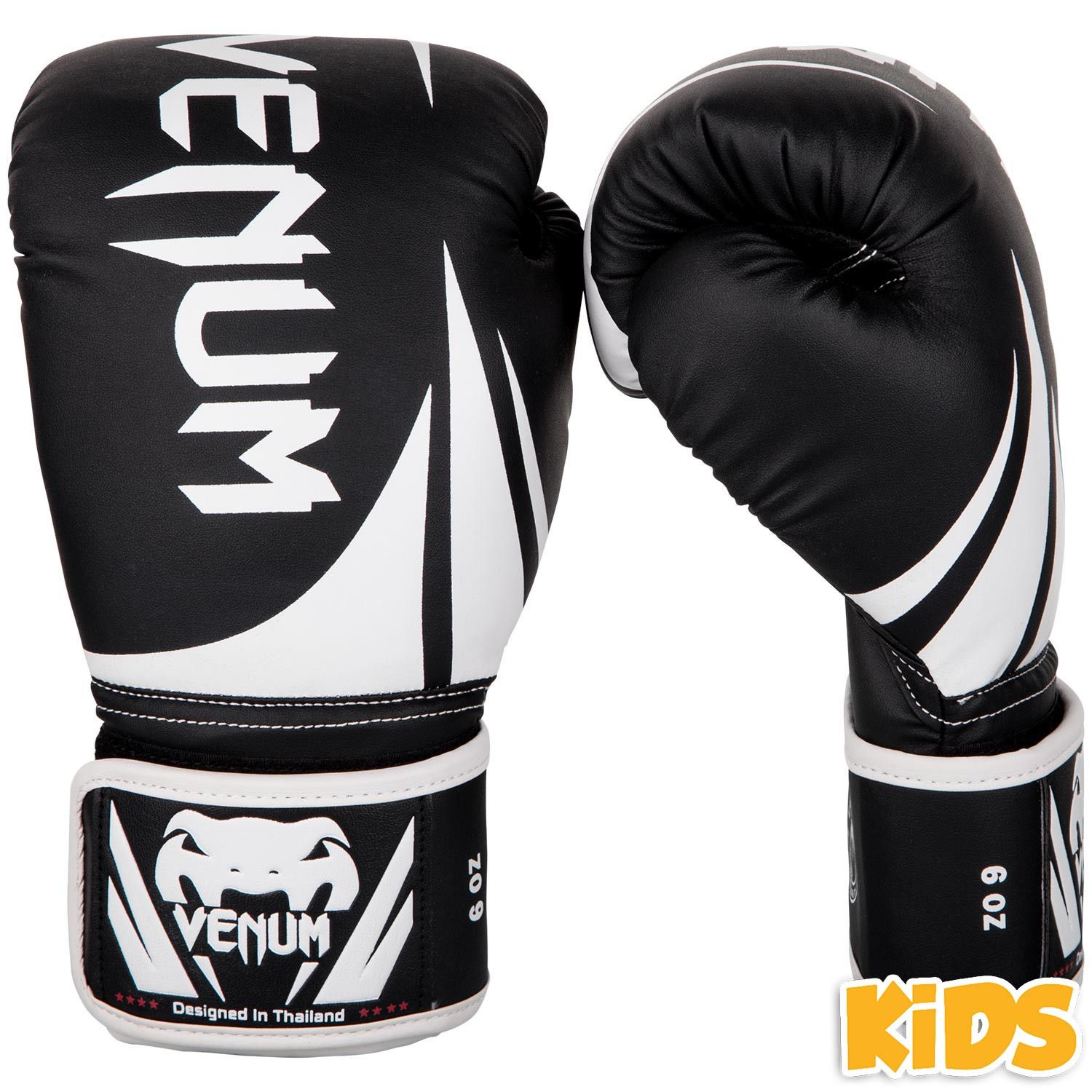 

Детские перчатки Venum Challenger 2.0 Kids Boxing Gloves Black/White 6 унций, Черный, 1125