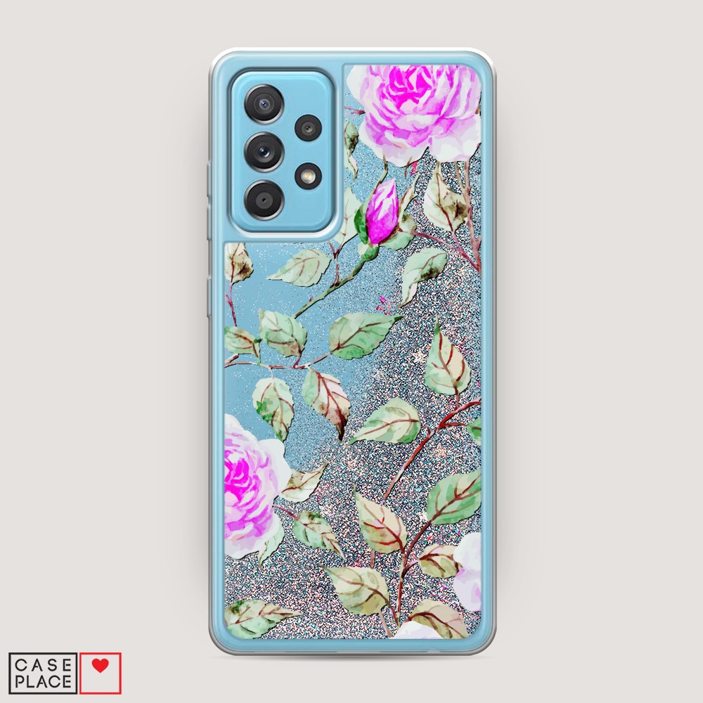 

Жидкий чехол с блестками "Цветочная фантазия 7" на Samsung Galaxy A52s, 2106591-1