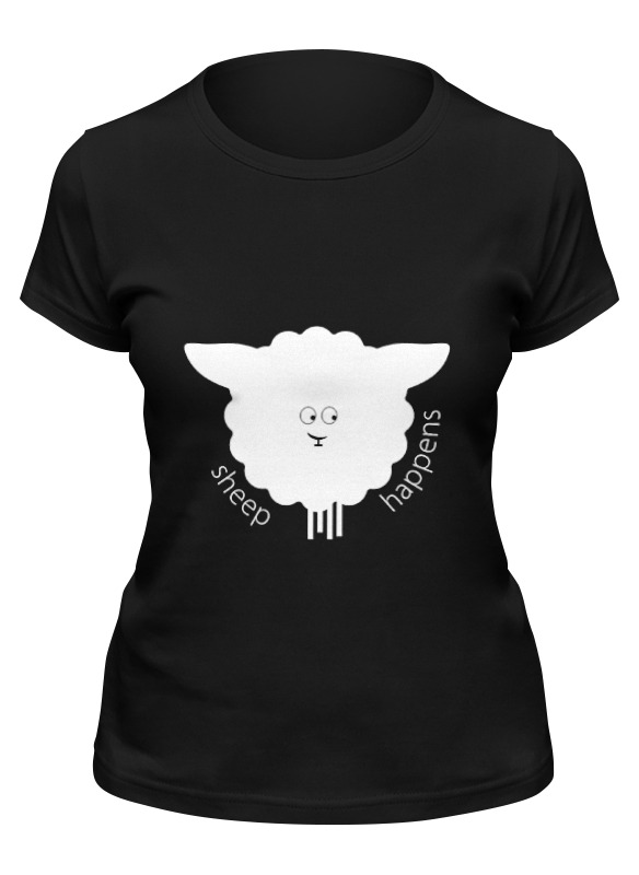 

Футболка мужская Printio Round sheep black черная L, Черный, Round sheep black
