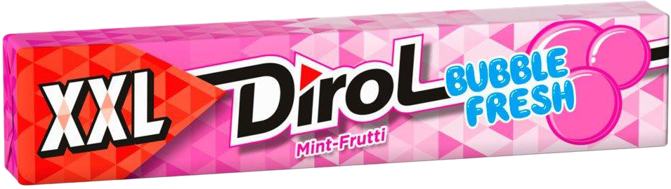

Жевательная резинка Dirol XXL Bubble Fresh Мята и фрукты без сахара 19 г
