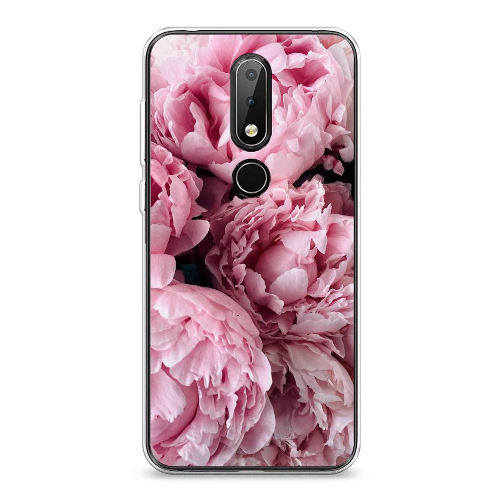 

Чехол Awog на Nokia 6.1 Plus / Нокиа 6.1 Plus "Нежные пионы", Розовый;черный;белый, 121850-8