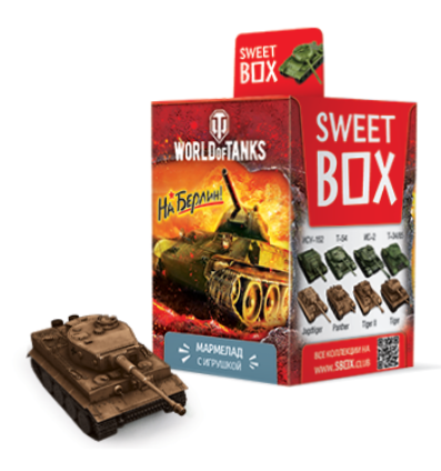 фото Мармелад sweet box world of tanks с игрушкой в коробочке 10 г