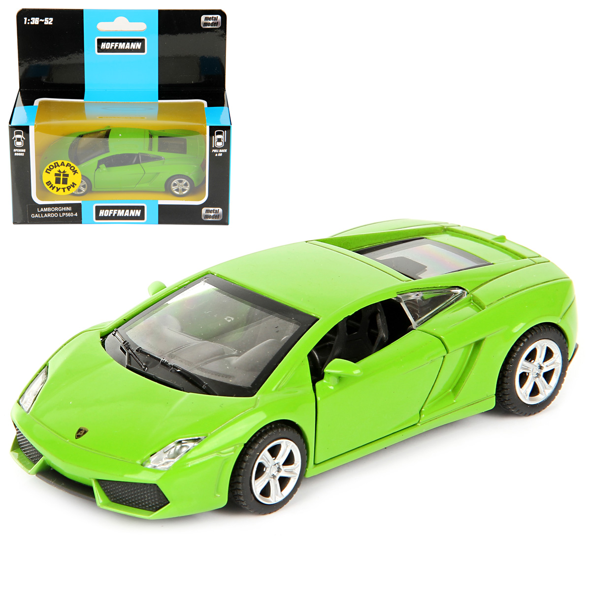 

Машина металлическая HOFFMANN Lamborghini Gallardo LP560-4 зеленый 58018