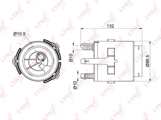 

Фильтр топливный LYNXAUTO lf998m