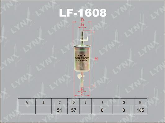 

Фильтр топливный LYNXAUTO lf1608