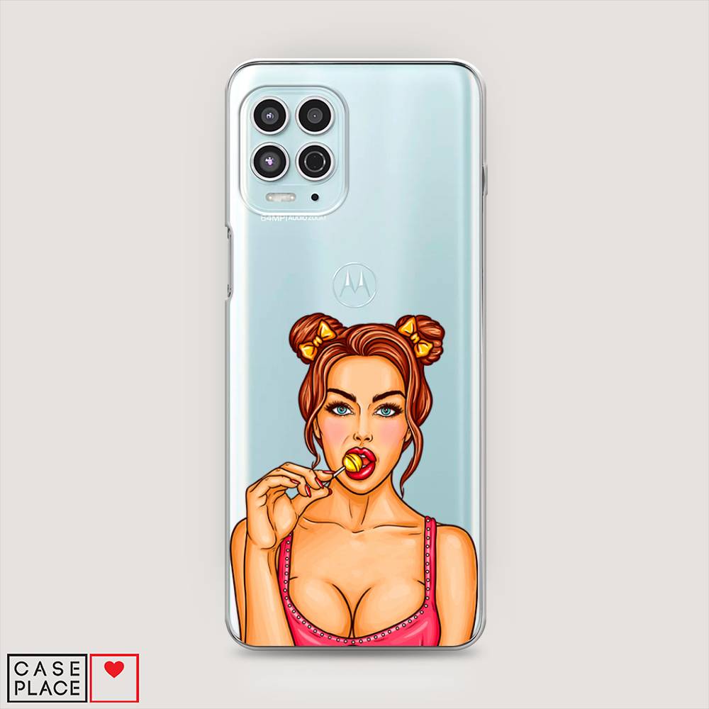 

Чехол Awog на Motorola Moto G100 "Вкусный леденец", Разноцветный