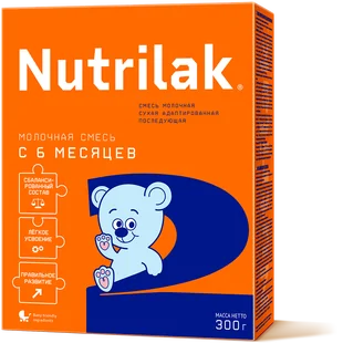 Смесь молочная сухая Nutrilak 2, с 6 до 12 месяцев, 300г