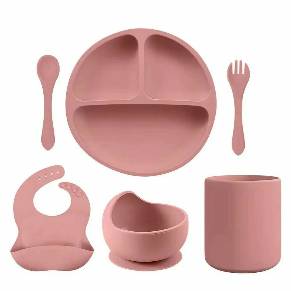 Силиконовая посуда для малышей, набор из 6 предметов TAKARA