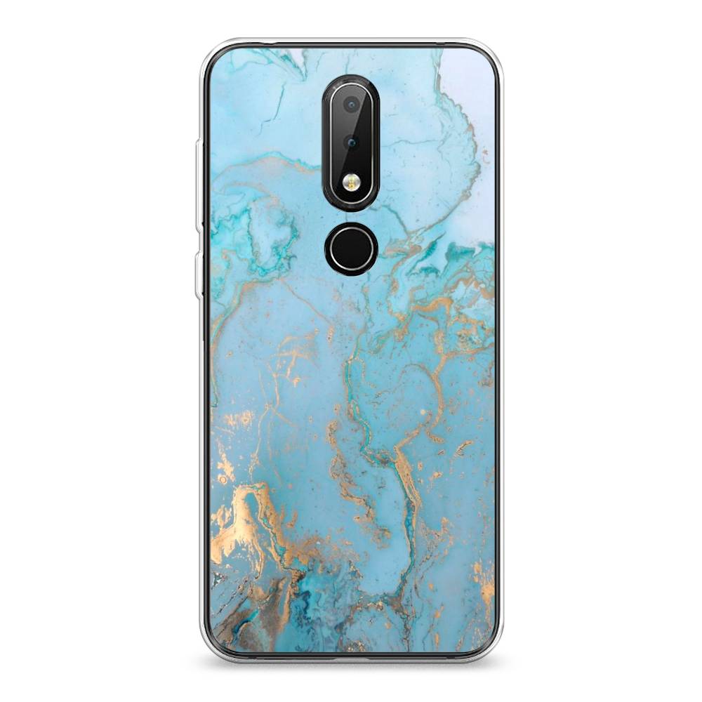 

Чехол Awog на Nokia 6.1 Plus / Нокиа 6.1 Plus "Голубой мрамор рисунок", 121850-3