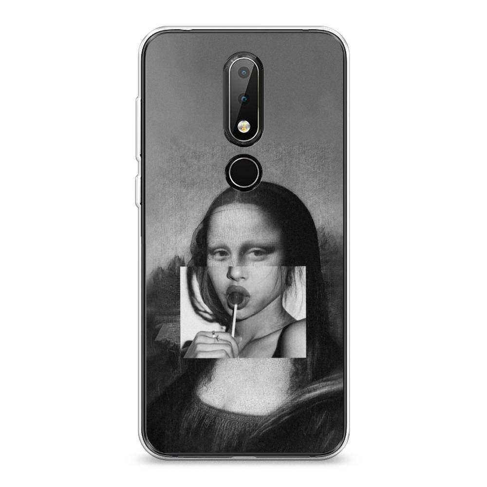 

Чехол Awog на Nokia 6.1 Plus / Нокиа 6.1 Plus "Mona Lisa sucking lollipop", Серый, 121850-9