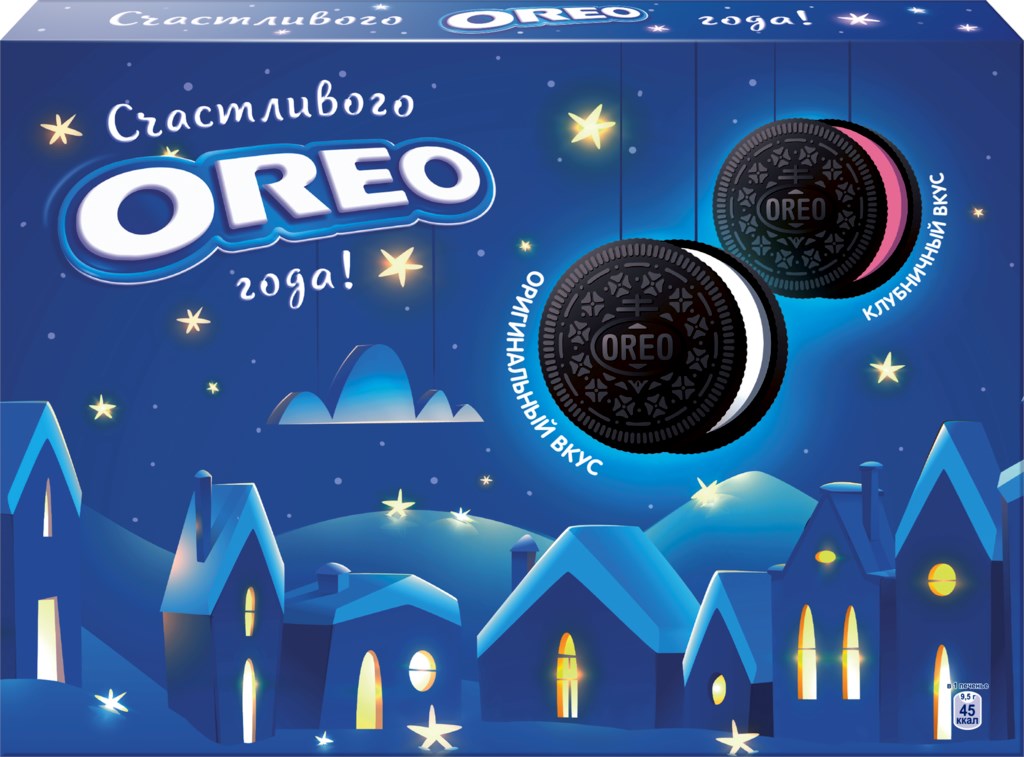 

Печенье Oreo с какао начинкой со вкусом клубники и начинкой с ванильным вкусом 456 г