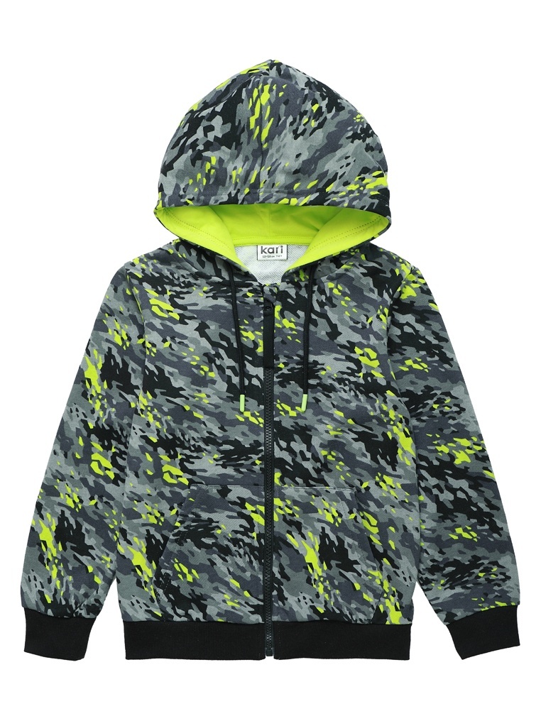 

Толстовка детская Kari SS24C10760535, черный, серый, 146, SS24C10760535