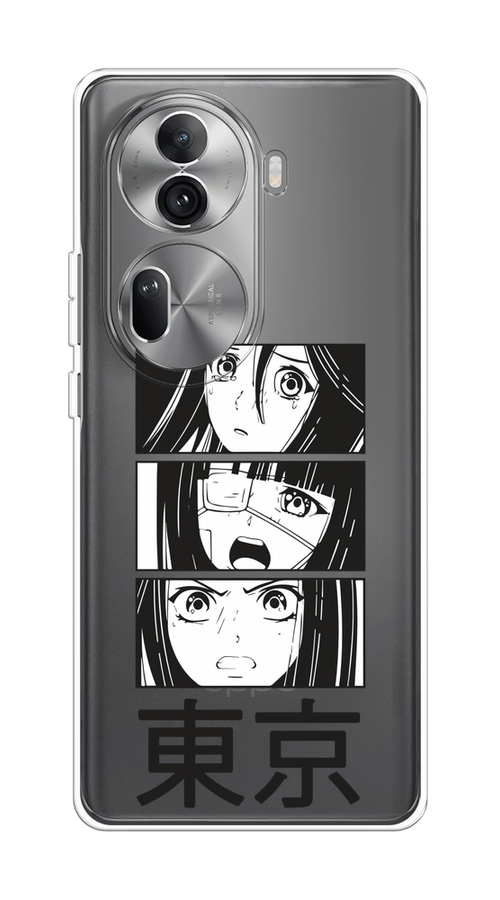 

Чехол на Oppo Reno 11 Pro (Global) "Tokyo girls", Белый;черный;прозрачный, 2515950-1