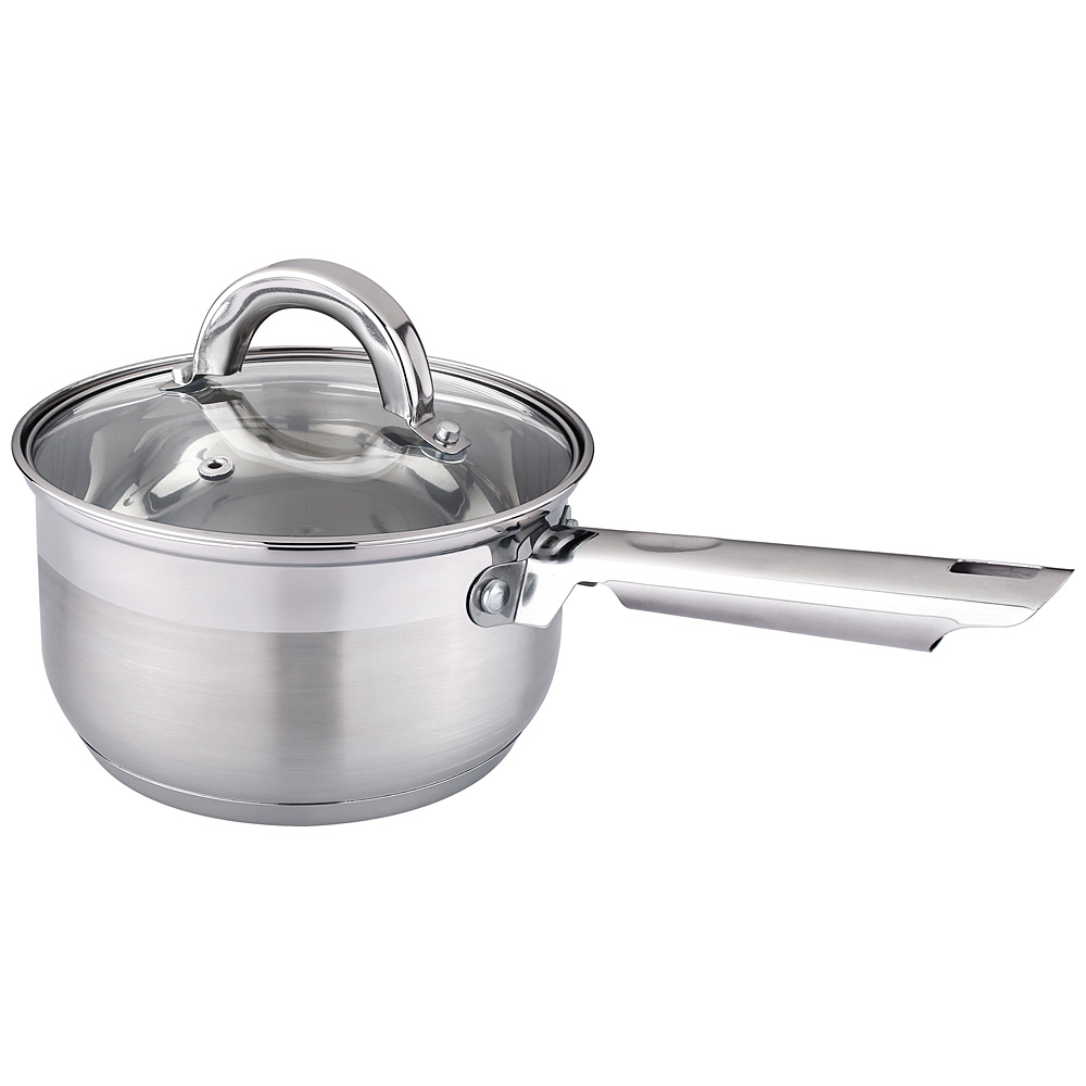 

Ковш со стекл.крышкой нерж.сталь 1,8 л 16x9,5 см, индукция Agness_937-117, 937-117