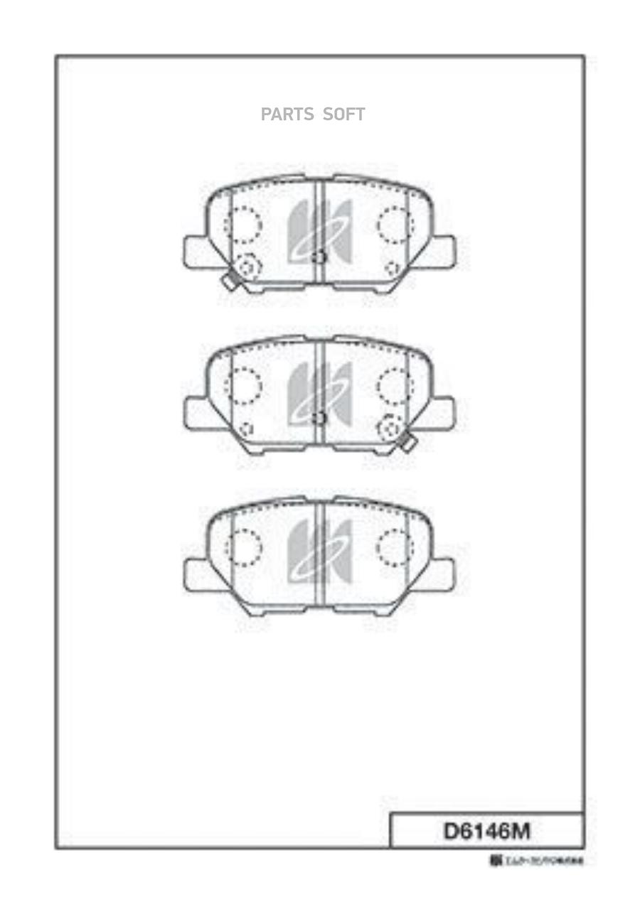 

Колодки дисковые ие Mazda 6 Mitsubishi Outlander KASHIYAMA D6146M D6146M