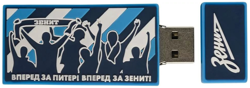 

USB-флешка ФК Зенит Вперед За Зенит 16GB White/Blue, Вперед За Зенит