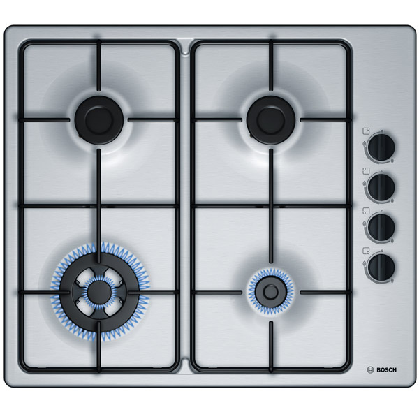 

Встраиваемая варочная панель газовая Bosch PBH6B5B80 серебристый, PBH6B5B80