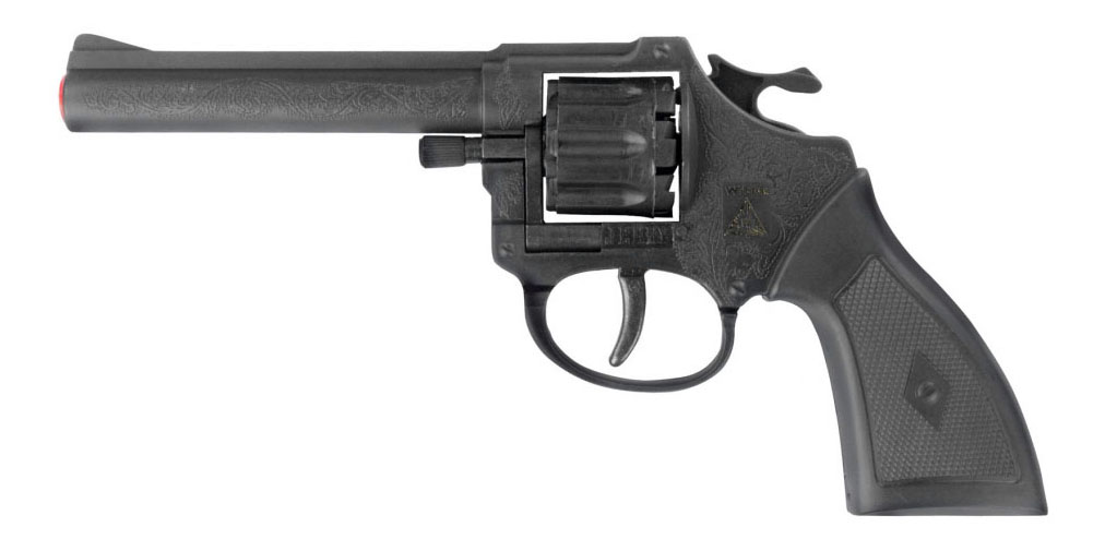 Пистолет игрушечный Jerry 8-зарядные Gun, Western 192mm, упаковка-карта