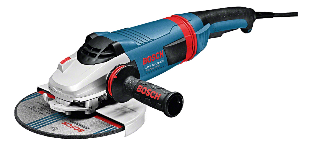 Сетевая угловая шлифовальная машина Bosch GWS 22-180 LVI 0601890D00 машина посудомоечная bosch smv25ex00e