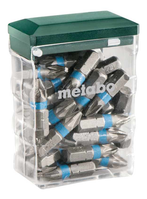 

Набор бит для дрелей, шуруповертов metabo 626711000, набор бит PZ 2, 25 штук