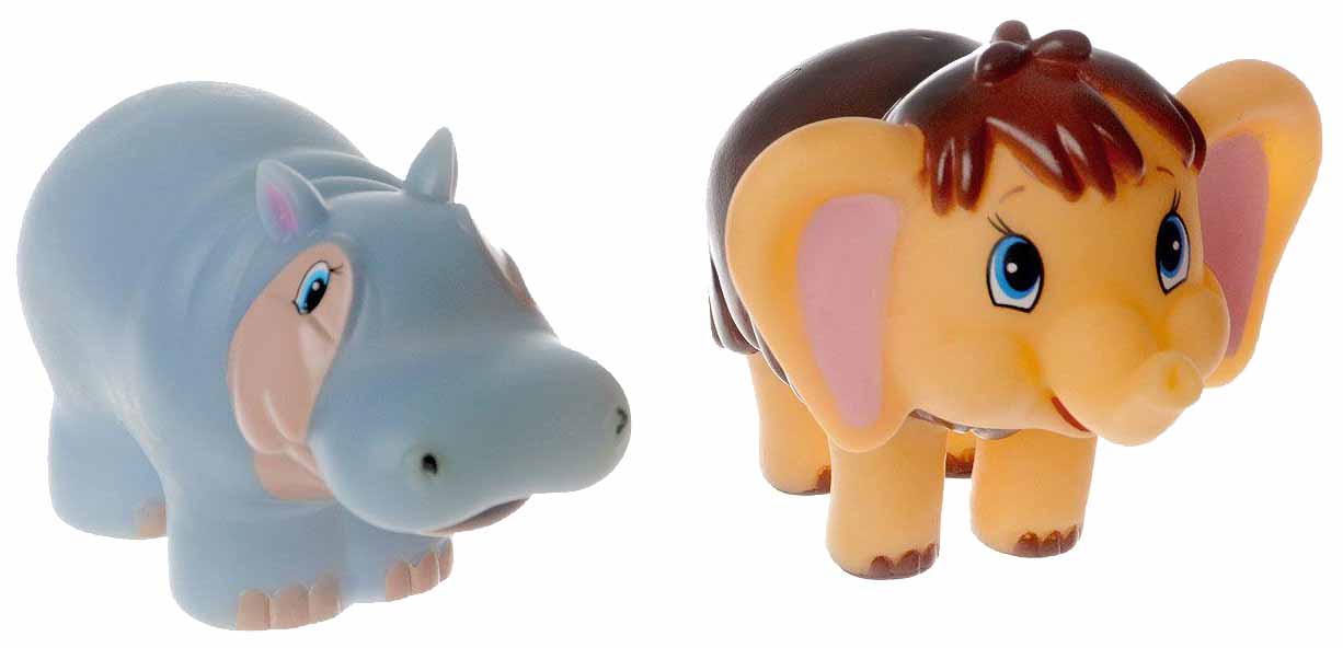 

Игрушка для купания Играем Вместе Мамонтенок и Бегемотиха 154R-PVC, Мамонтенок и Бегемотиха