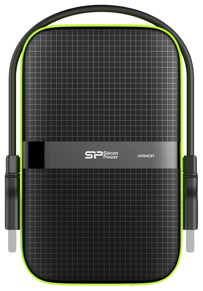 фото Внешний диск hdd silicon power armor 1tb green/black (sp010tbphda60s3k)