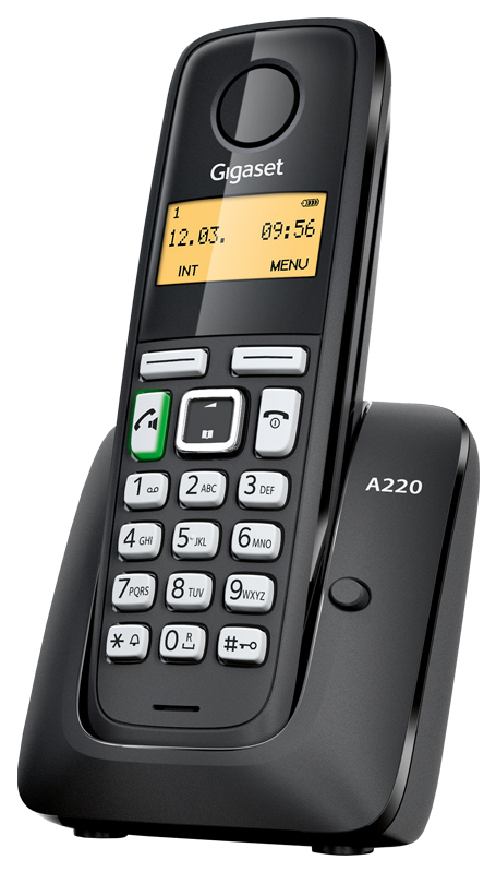 

DECT телефон Gigaset A220 черный, A220