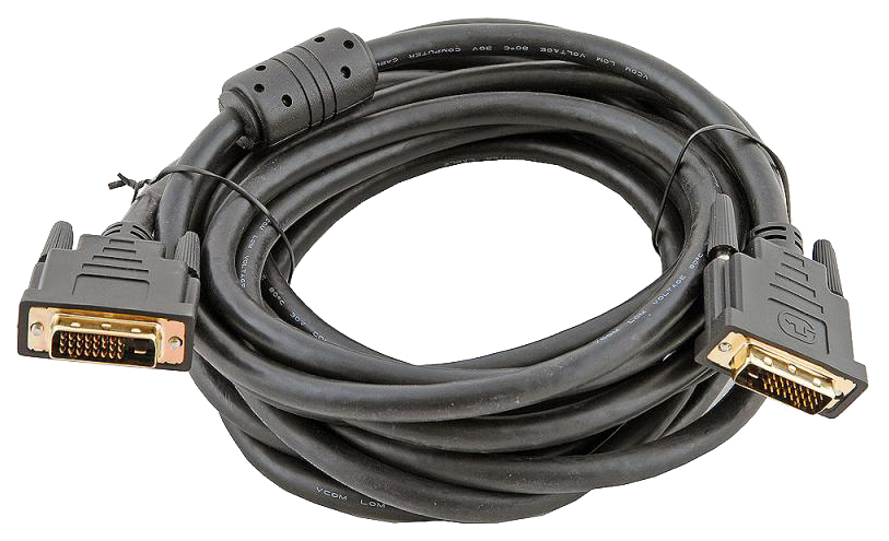 

Кабель VCOM DVI-DVI, M-M 5м Black (VDV6300-5M), Черный, VDV6300-5M