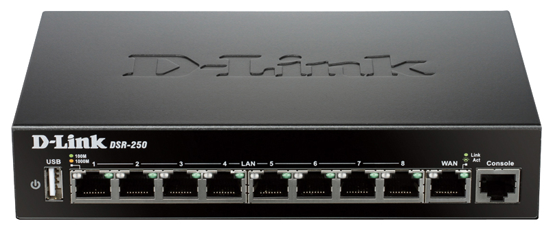 

Сетевой экран D-Link DSR-250 Black, DSR-250