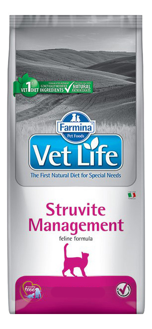 фото Сухой корм для кошек farmina vet life management struvite, от струвитов, курица, 10кг