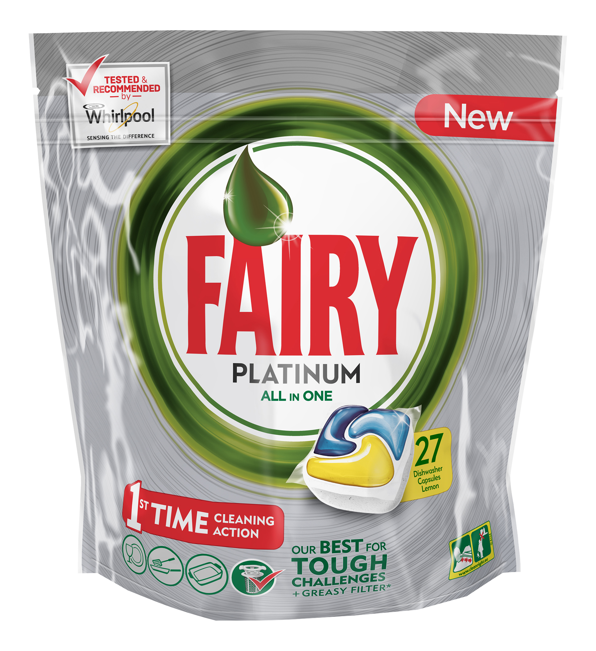 фото Средство для мытья посуды fairy лимон 27 капсул