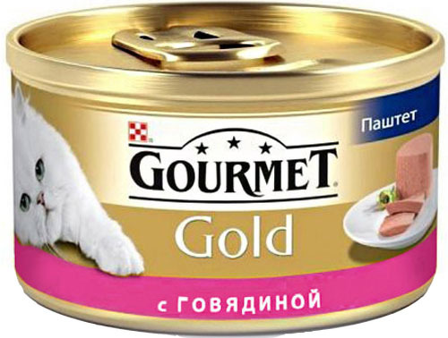 

Консервы для кошек Gourmet Gold, говядина, 85г, Gold