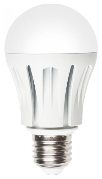 фото Лампа светодиодная (08131) e27 9w 3000k груша матовая led-a60-9w/ww/e27/fr alm01wh uniel