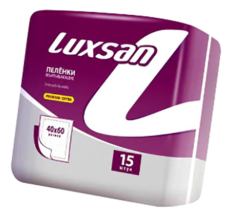 Пеленки для детей LUXSAN Premium Extra 60х40 см, 15 шт.