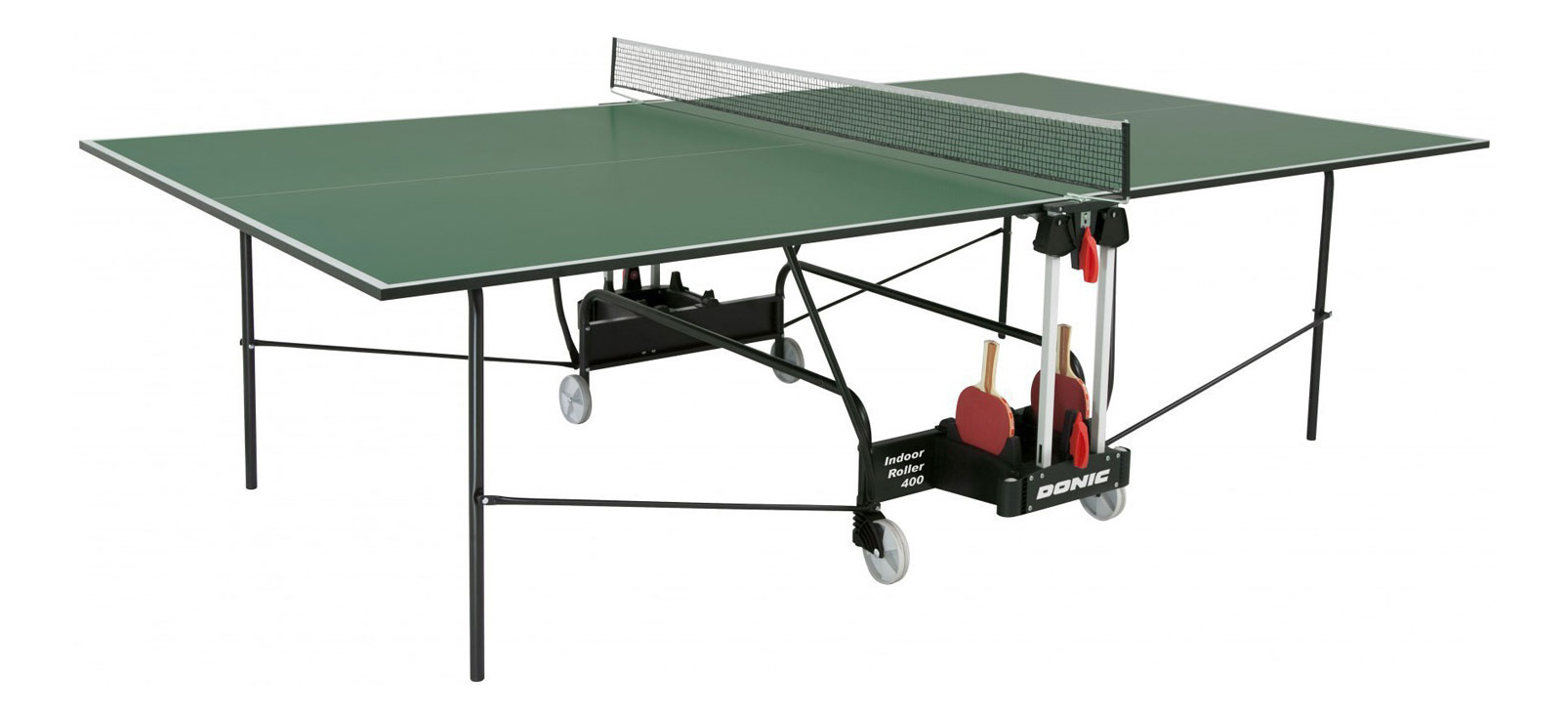 фото Теннисный стол donic indoor roller 400 зеленый, с сеткой