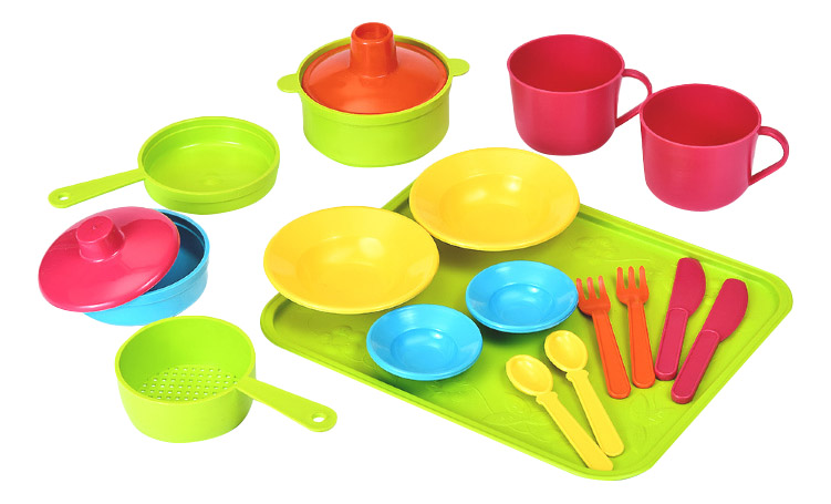 фото Набор посуды игрушечный рославльская игрушка сели поели 31 предмет