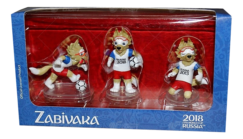 фото Fifa-2018 фигурки zabivaka set №1(standard)6 см 3 шт в подарочной коробке fifa-2018 world cup